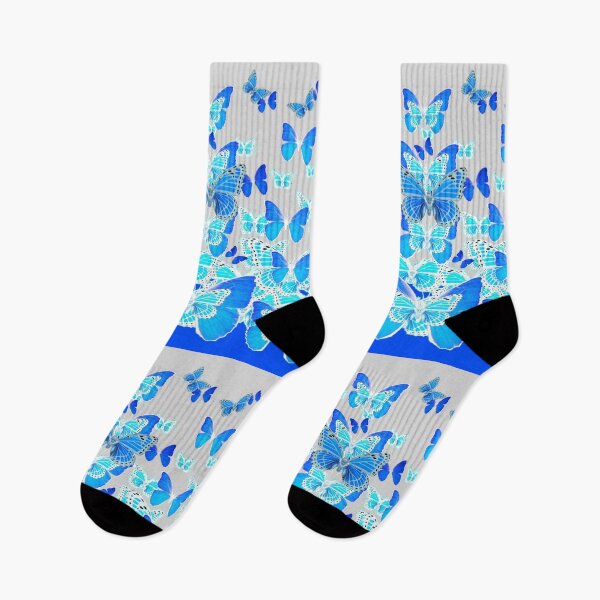 Item preview,  BUTTERFLIES BLUE-GREY MODERN ART MIGRATION PATTERNS designed and sold by sharlesart.