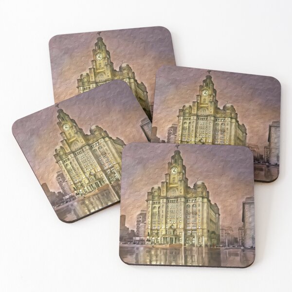 Item preview, Digital Art composition of Royal Liver Building, Liverpool, England. designed and sold by davidelder.