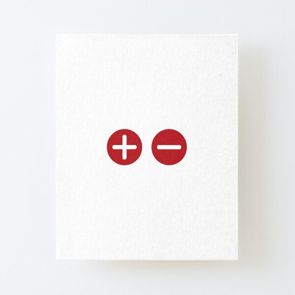 Plus and Minus Canvas Mounted Print
