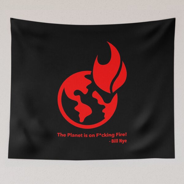 Item preview, The Planet is on F*cking Fire! red (censored) designed and sold by Thelittlelord.