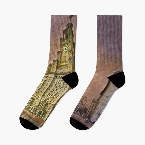Item preview, Digital Art composition of Royal Liver Building, Liverpool, England. designed and sold by davidelder.