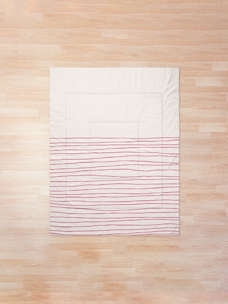 Alternate view of Hand Striped Pink Cream Comforter