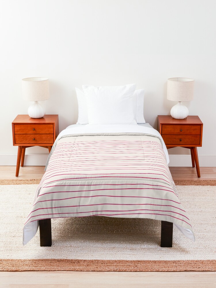 Alternate view of Hand Striped Pink Cream Comforter