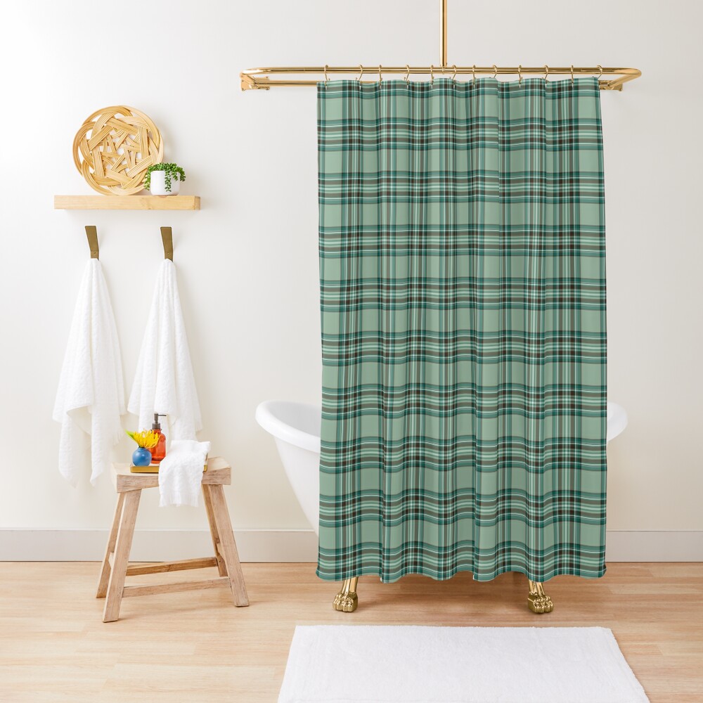 Plaid deals shower curtain