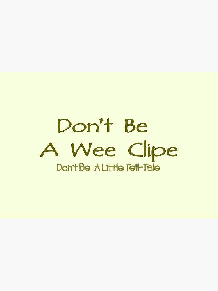 Don T Be A Wee Clipe Greeting Card By Musomox Redbubble