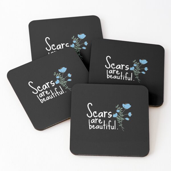 Item preview, Beauty of Scars Cute Funny Gift Sarcastic Happy Fun Introvert Awkward Geek Hipster Silly Inspirational Motivational Birthday Present designed and sold by EpsilonEridani.