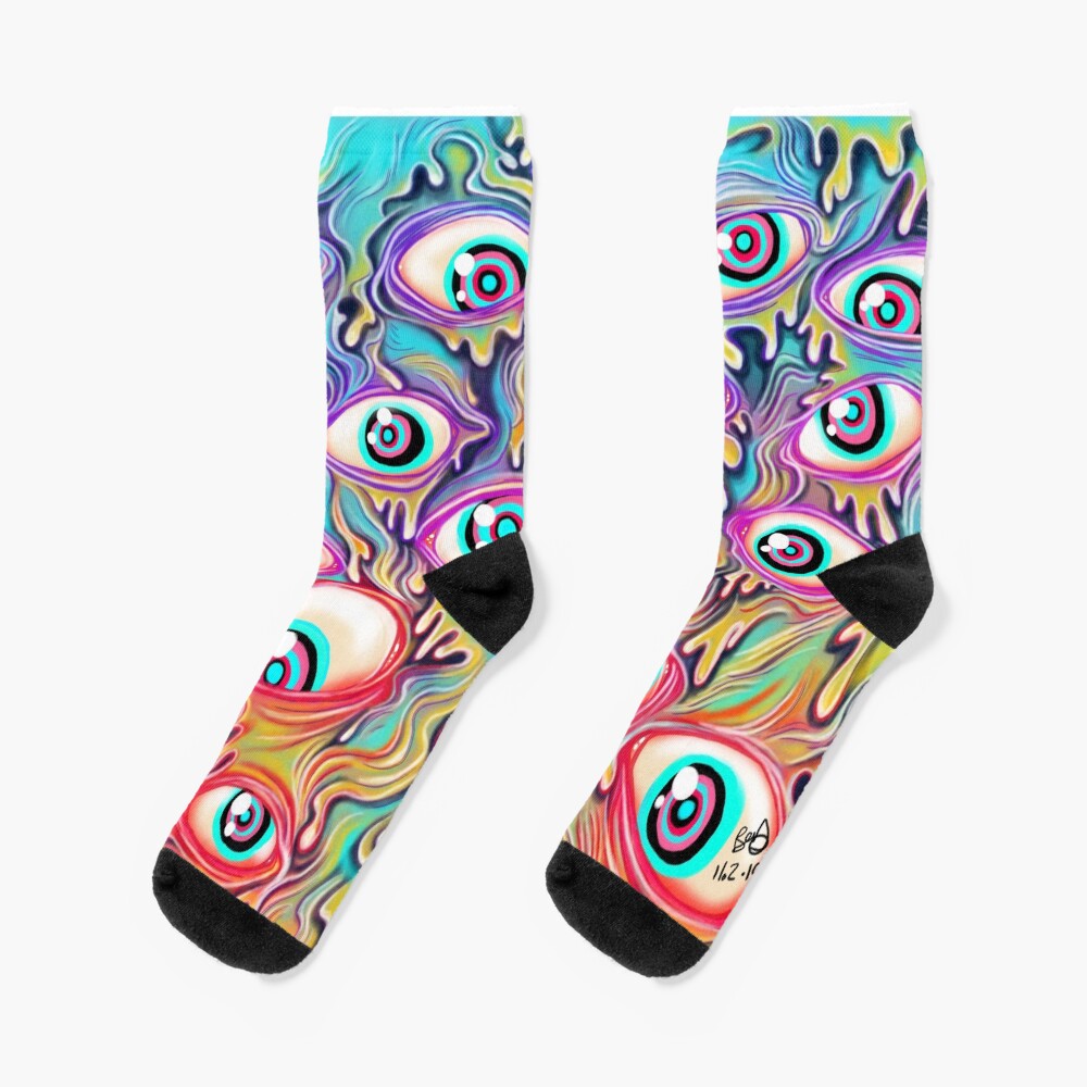 Eyeball Pattern Socks