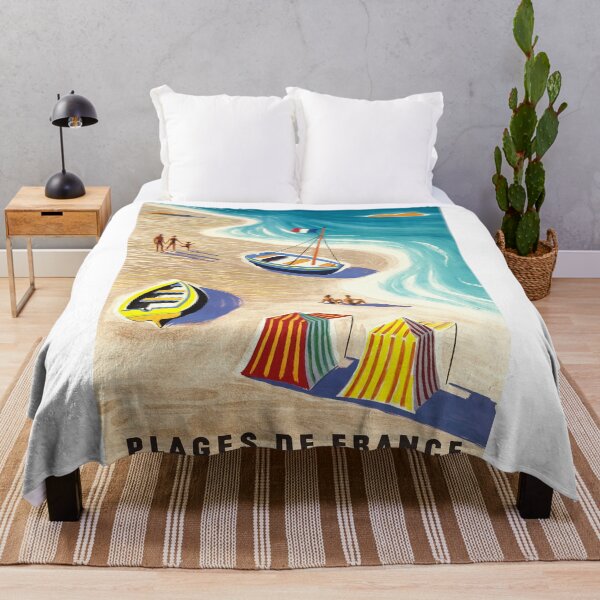 Item preview, Vintage France Beaches Villemot Travel Poster designed and sold by retrographics.