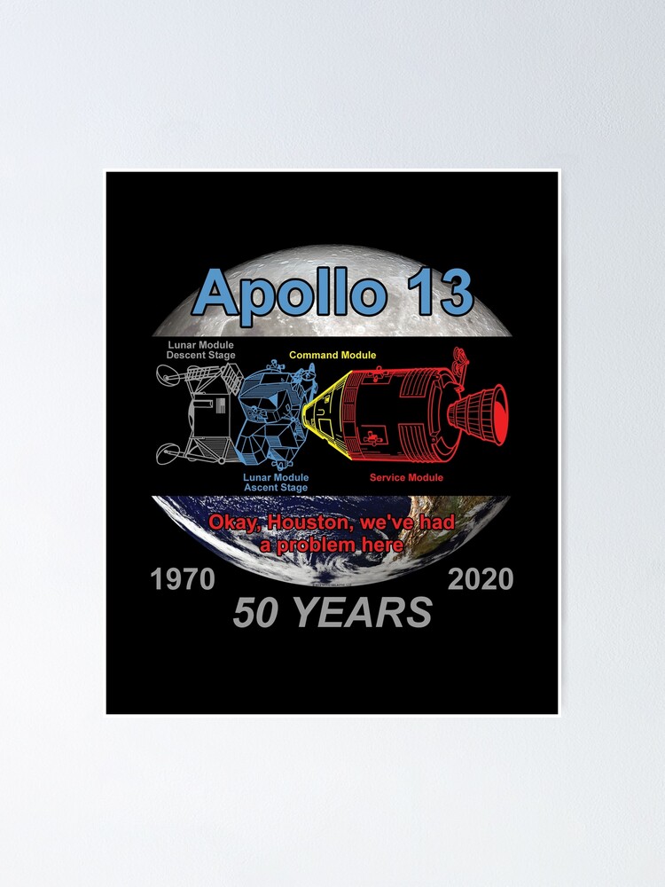 Apollo 50 Nasa Shirt - 50th Anniversary Blueprint Vintage  T-Shirt