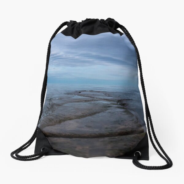 Sunset at the lake Drawstring Bag