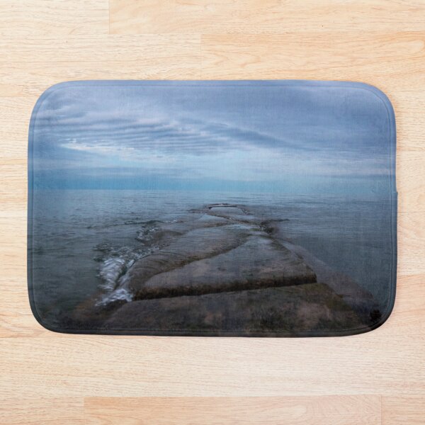 Sunset at the lake Bath Mat