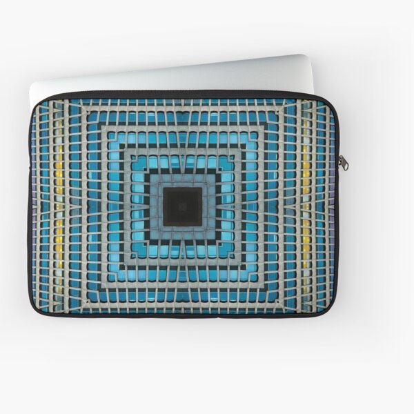 Square Kaleidoscope Architecture Geometric Window Pattern Laptop Sleeve