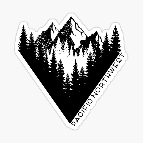 Item preview, Pacific Northwest Mountain Range and Fir Trees 3  designed and sold by tarasab.
