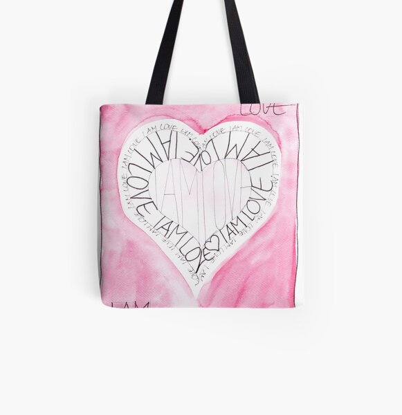 Manifesto »I AM LOVE« Allover-Print Tote Bag