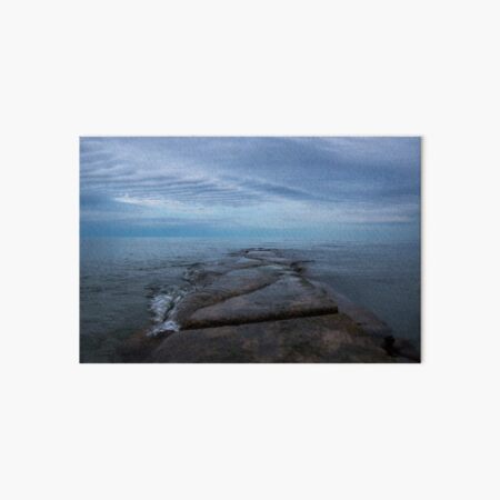 Sunset at the lake Art Board Print