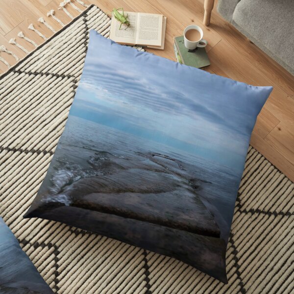 Sunset at the lake Floor Pillow