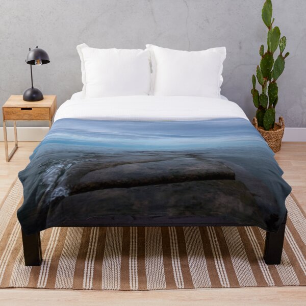 Sunset at the lake Throw Blanket