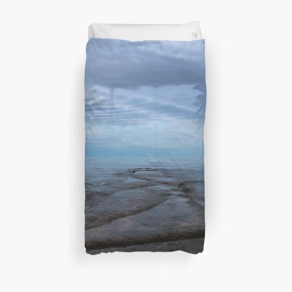 Sunset at the lake Duvet Cover