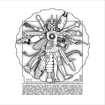Artwork thumbnail, Vitruvian Machine - Print by Captain RibMan