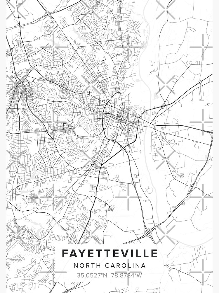 "Fayetteville NC Map" Poster by Kara515 Redbubble