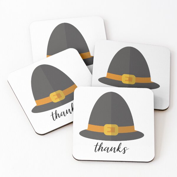 Item preview, Simple, flat Pilgrim hat flat design illustration with Thanks for Thanksgiving  designed and sold by mkopka.