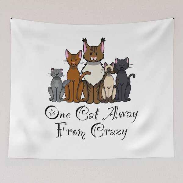 Item preview, One Cat Away From Crazy designed and sold by Morgan Steffensen.