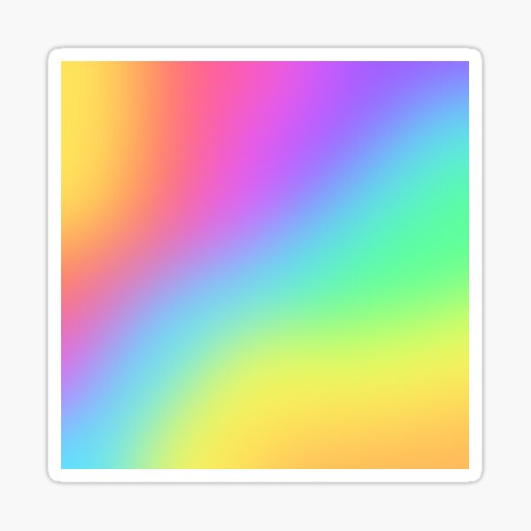 Bright Prismatic Rainbow Ombre Gradient Design Sticker For Sale By