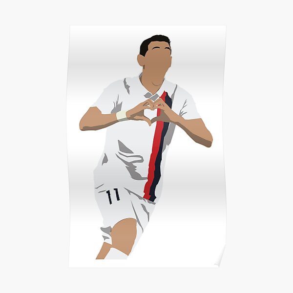 bøf Bliver til Syd Angel Di Maria Heart " Poster for Sale by Hevding | Redbubble