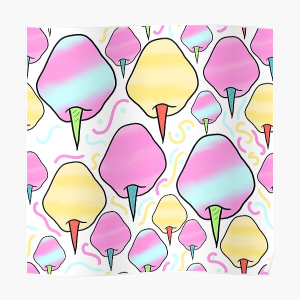 "Kawaii Candyfloss" Poster for Sale by SturgesC Redbubble