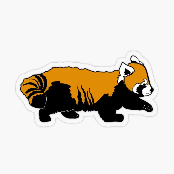 Red Panda Pup Transparent Sticker