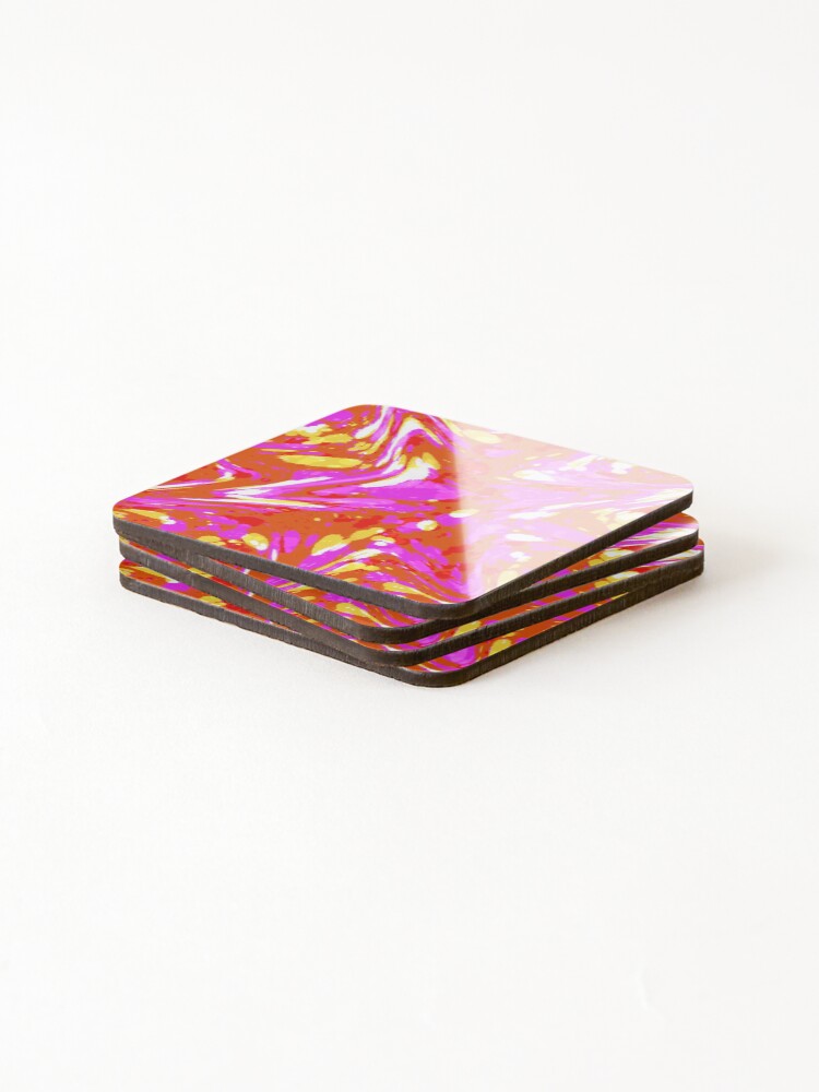 Thumbnail 4 of 5, Coasters (Set of 4), Ablaze - Abstract Pattern Design designed and sold by Krusty.