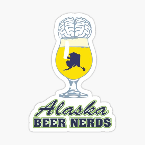 Alaska Beer Nerds Logo Sticker