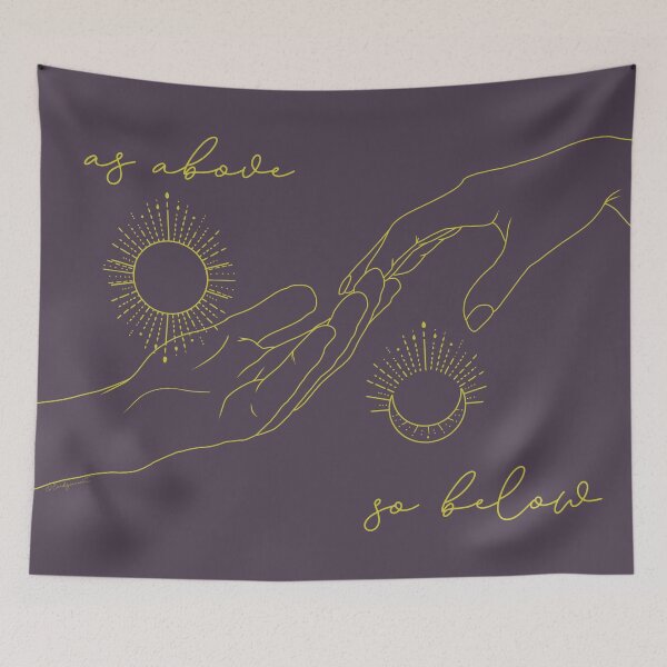 Item preview, As Above So Below- Touching Hands Yellow designed and sold by LordGraceArt.