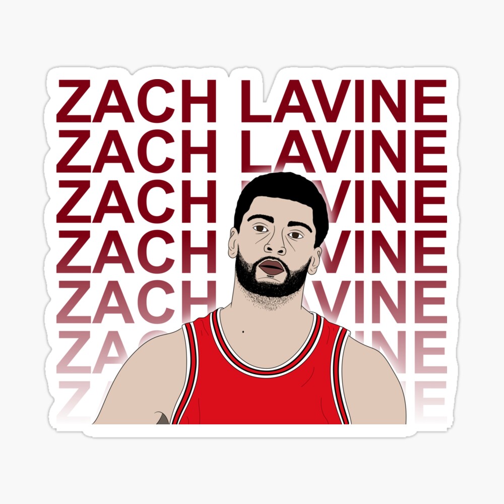 Zach LaVine - Chicago Bulls Jersey Basketball Sticker for Sale by  sportsign