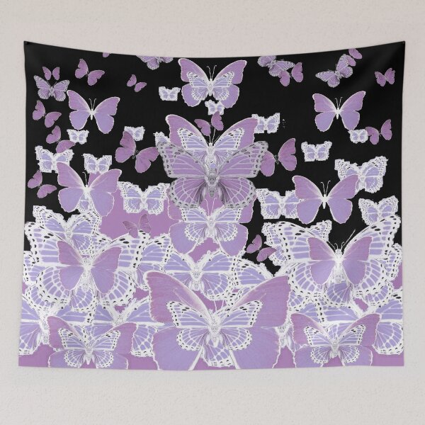 Item preview, WHITE-BLACK-PURPLE MAUVE COLOR MONARCH BUTTERFLIES, designed and sold by sharlesart.
