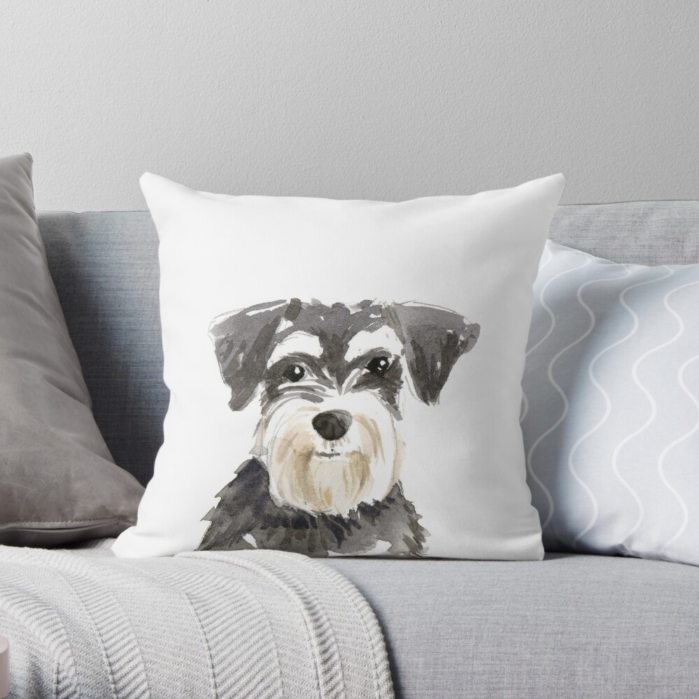 schnauzer plush pillow