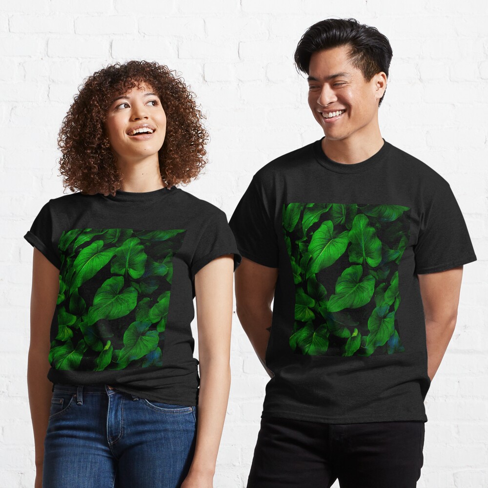 Dark Green Lilly Leaves Classic T-Shirt