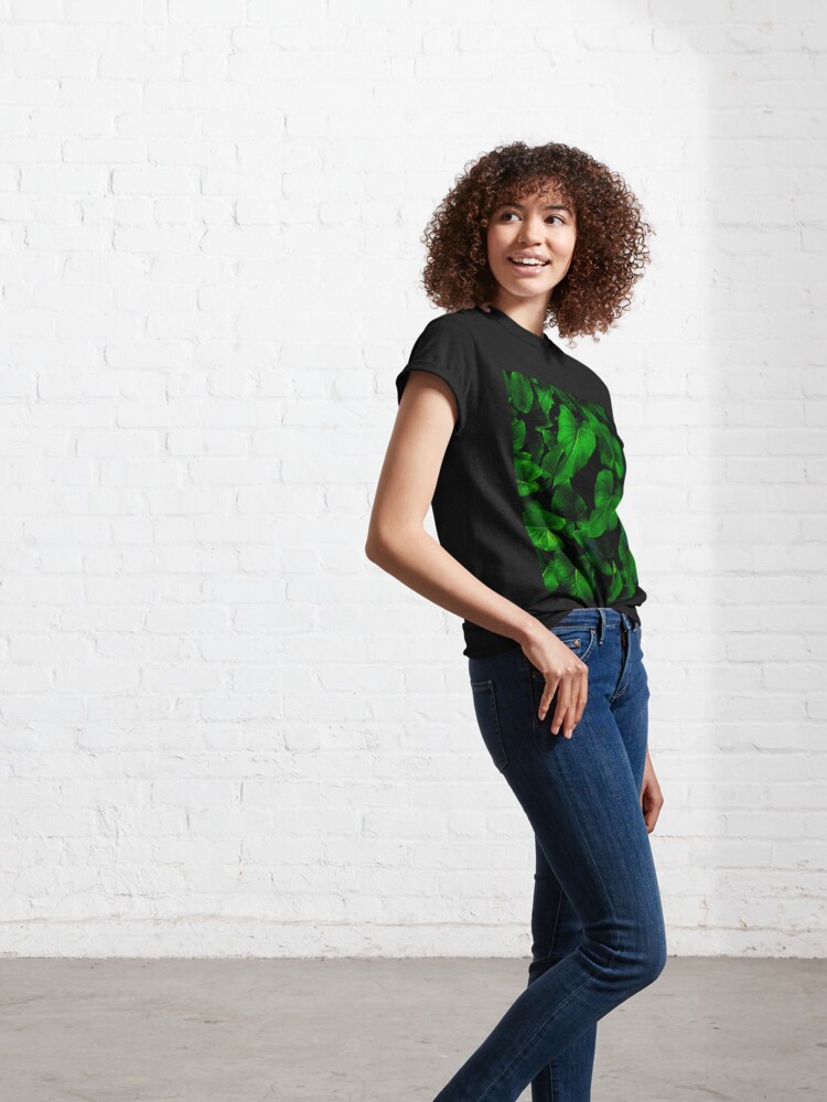 Alternate view of Dark Green Lilly Leaves Classic T-Shirt