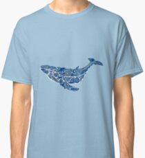 Geo-Whale Blue Classic T-Shirt
