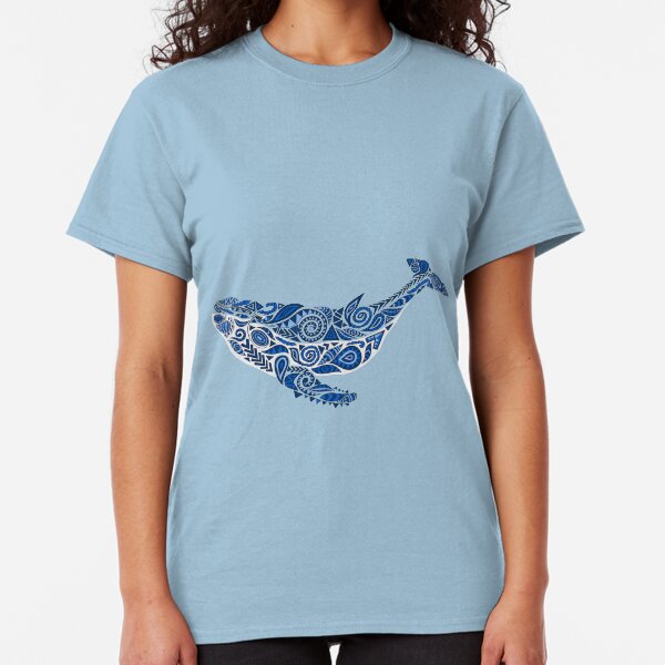 Geo-Whale Blue Classic T-Shirt