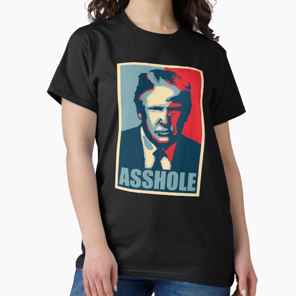 Vista previa del artículo con la obra «Trump es un enorme gilipollas», diseñado y vendido por PromoteProgress.