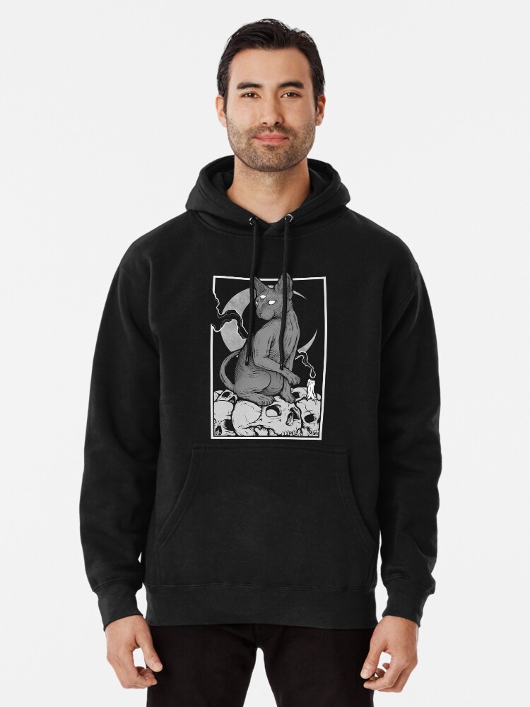 Alternate view of Occult Cat Pullover Hoodie