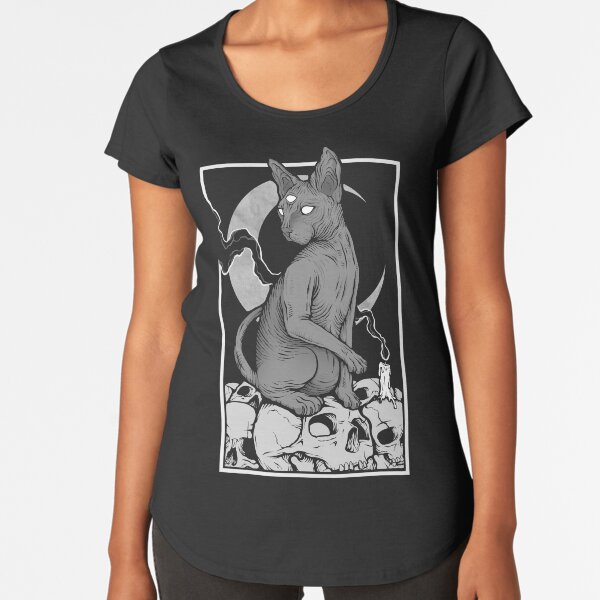 Occult Cat Premium Scoop T-Shirt