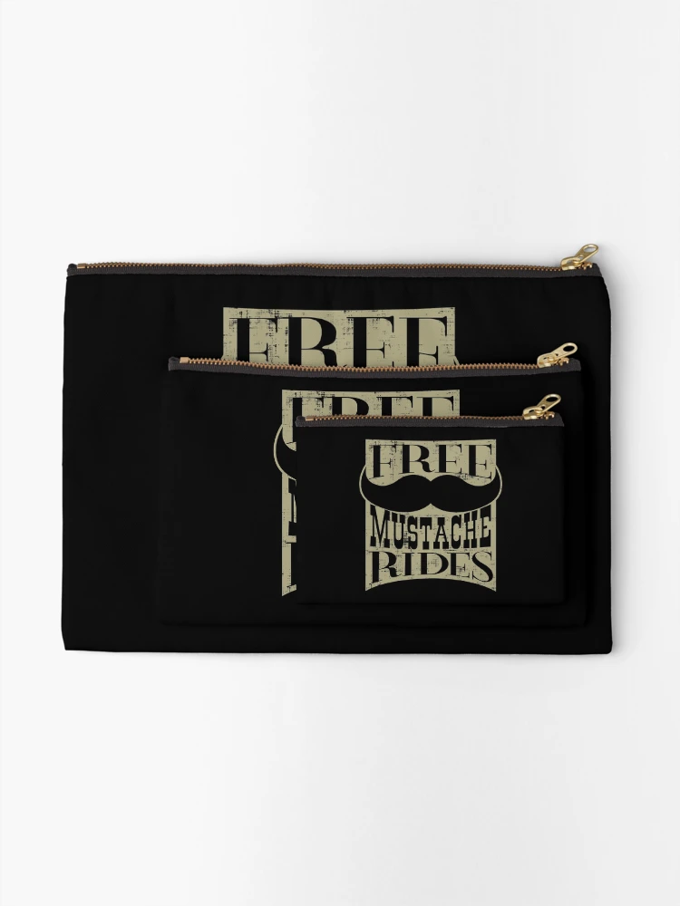 Thumbnail 2 of 4, Zipper Pouch, Free Mustache Rides designed and sold by FatLadder.