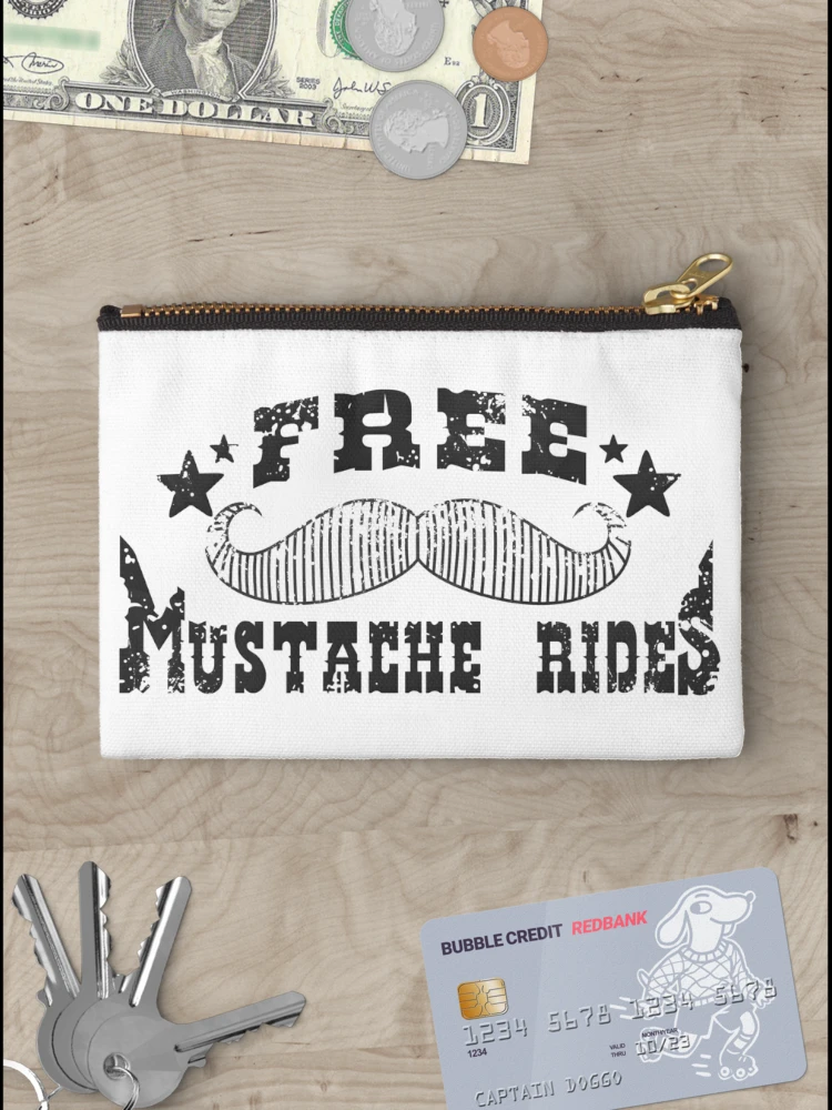 Thumbnail 3 of 4, Zipper Pouch, Free Mustache Rides designed and sold by FatLadder.