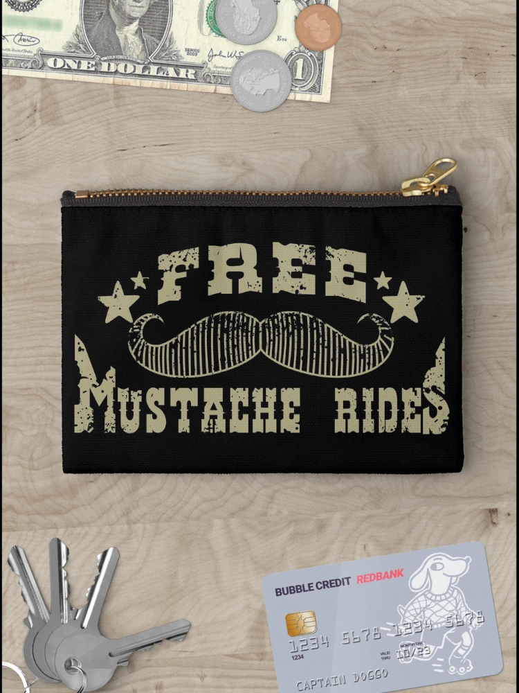 Thumbnail 3 of 4, Zipper Pouch, Free Mustache Rides designed and sold by FatLadder.