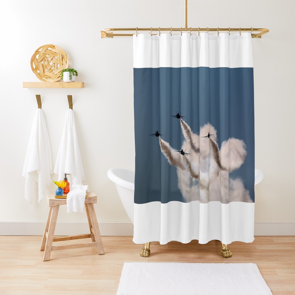 Smoky Blue Angels Entrance Shower Curtain