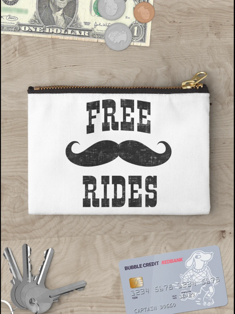 Thumbnail 3 of 4, Zipper Pouch, Free Mustache Rides designed and sold by FatLadder.