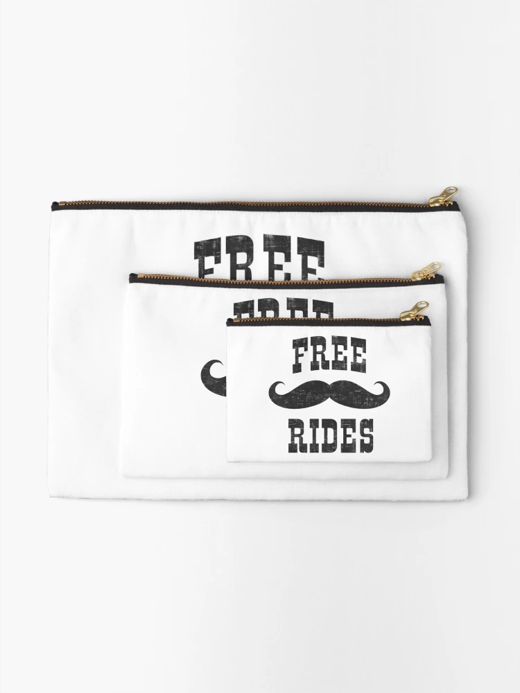 Thumbnail 2 of 4, Zipper Pouch, Free Mustache Rides designed and sold by FatLadder.