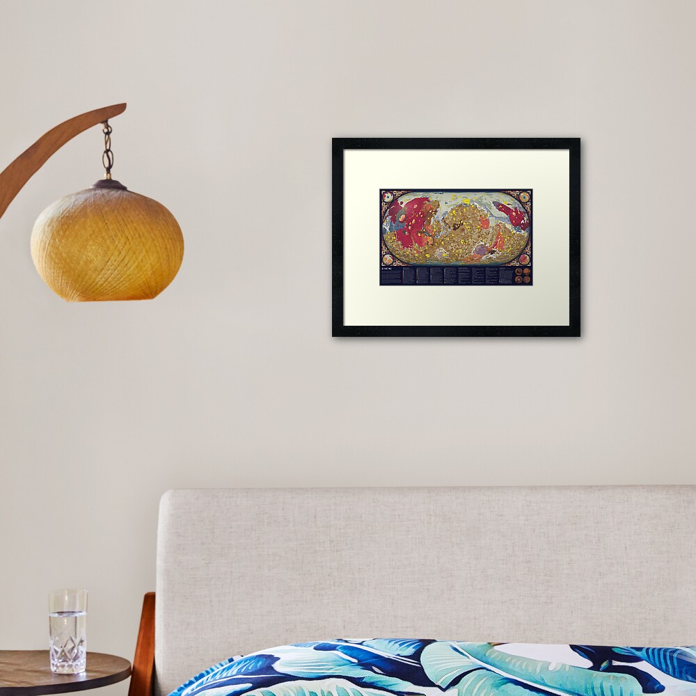 The Geology of Mars Framed Art Print